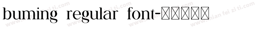 buming regular font字体转换